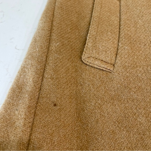 Vintage The Men’s Shop JCPenney Camel Wool Overcoat – Size 44 – Classic Menswear - Picture 15 of 15